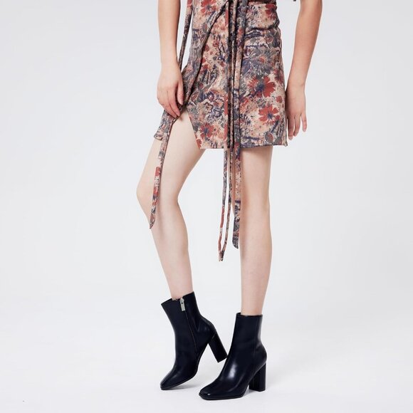 Elisabet Tang Ankle Boote Women Block Polyurethane Heel Side ZipperSquare Toe - Picture 7 of 9